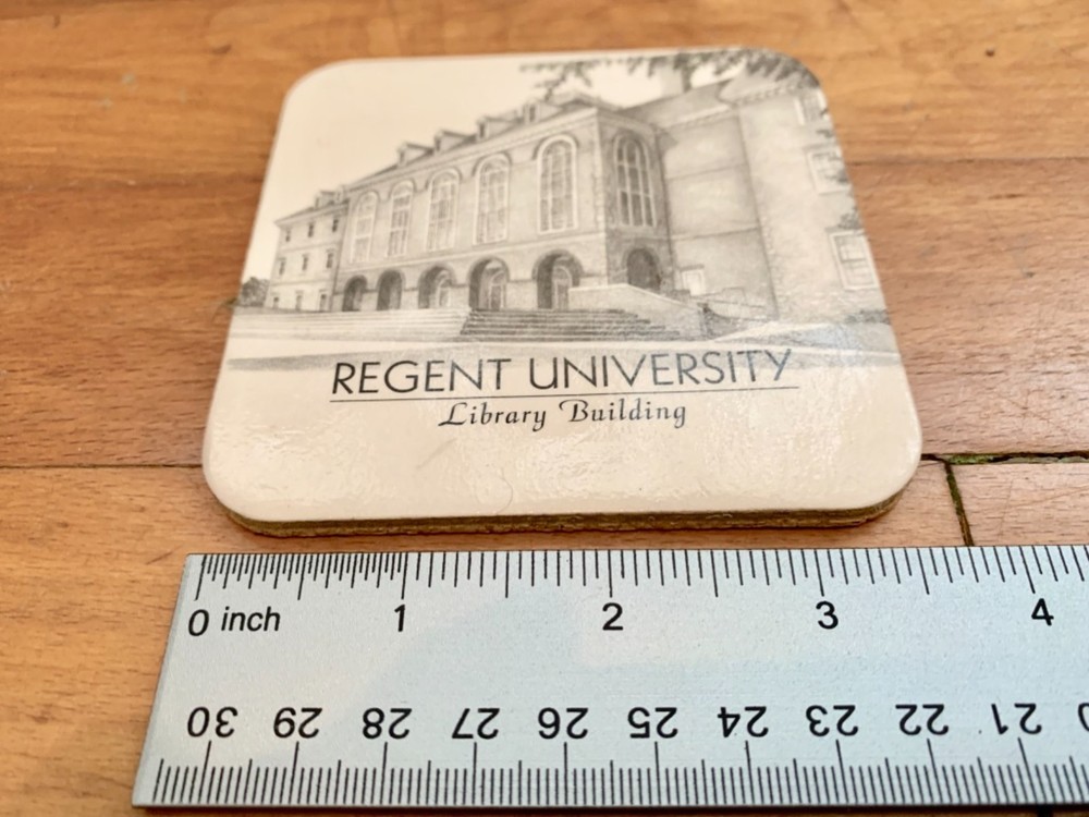 Regent University Library Building Coasters - Picture 3 of 5